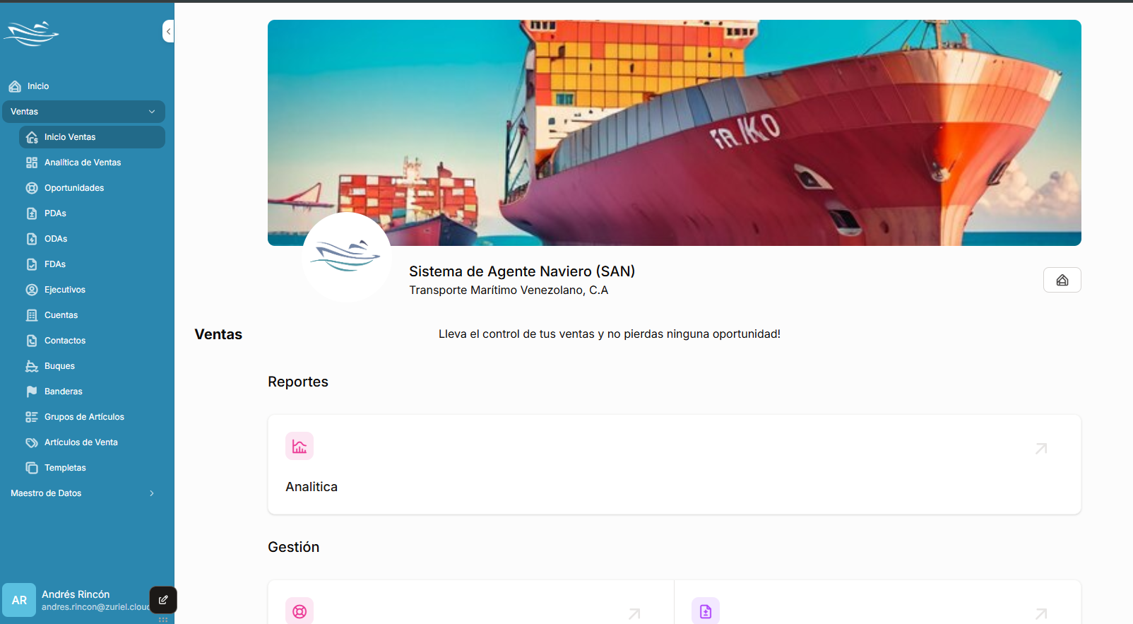 SAN — Sistema de Agente Naviero